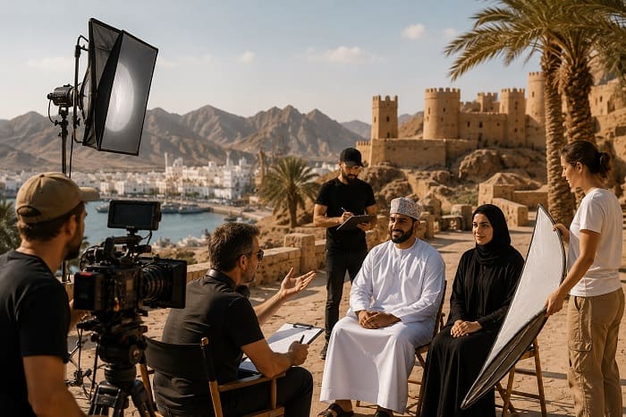Équipe de tournage et casting en Oman
